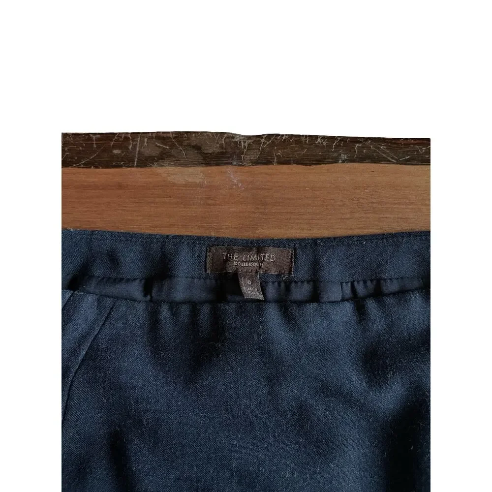 The Limited Pencil Skirt Size 0 Navy Blue Career Office Stretch Side Zip